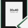 Ramme New Lifestyle Moss Green 30x40 cm - Passepartout Sort 21x29,7 cm (A4)
