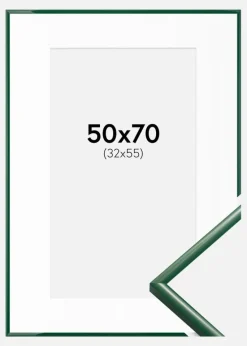 Ramme New Lifestyle Moss Green 50x70 cm - Passepartout Hvid 33x56 cm