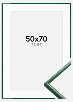 Ramme New Lifestyle Moss Green 50x70 cm - Passepartout Hvid 40x60 cm