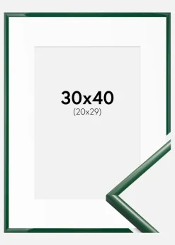 Ramme New Lifestyle Moss Green 30x40 cm - Passepartout Hvid 21x30 cm
