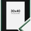 Ramme New Lifestyle Moss Green 30x40 cm - Passepartout Sort 8x12 inches