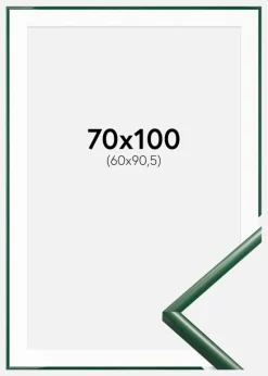 Ramme New Lifestyle Moss Green 70x100 cm - Passepartout Hvid 61x91,5 cm