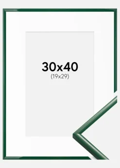 Ramme New Lifestyle Moss Green 30x40 cm - Passepartout Hvid 20x30 cm