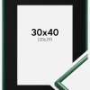 Ramme New Lifestyle Moss Green 30x40 cm - Passepartout Sort 21x30 cm