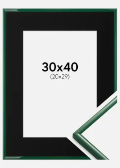 Ramme New Lifestyle Moss Green 30x40 cm - Passepartout Sort 21x30 cm