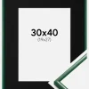 Ramme New Lifestyle Moss Green 30x40 cm - Passepartout Sort 20x28 cm