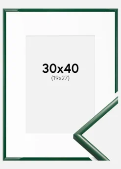 Ramme New Lifestyle Moss Green 30x40 cm - Passepartout Hvid 20x28 cm