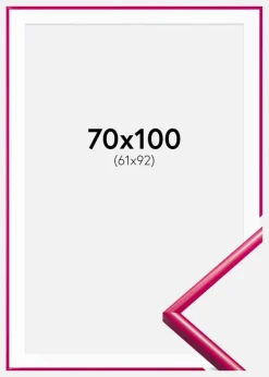 Ramme New Lifestyle Mørk Rosa 70x100 cm - Passepartout Hvid 62x93 cm