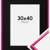 Ramme New Lifestyle Mørk Rosa 30x40 cm - Passepartout Sort 20x28 cm