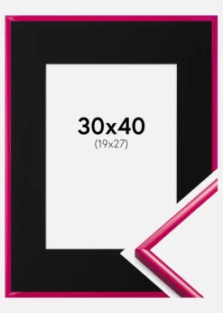 Ramme New Lifestyle Mørk Rosa 30x40 cm - Passepartout Sort 20x28 cm