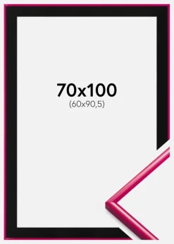 Ramme New Lifestyle Mørk Rosa 70x100 cm - Passepartout Sort 61x91,5 cm