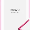 Ramme New Lifestyle Mørk Rosa 50x70 cm - Passepartout Hvid 42x59,4 cm (A2)
