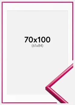 Ramme New Lifestyle Mørk Rosa 70x100 cm - Passepartout Hvid 62x85 cm