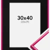 Ramme New Lifestyle Mørk Rosa 30x40 cm - Passepartout Sort 21x30 cm