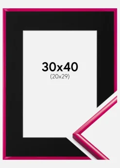 Ramme New Lifestyle Mørk Rosa 30x40 cm - Passepartout Sort 21x30 cm