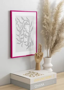 Ramme New Lifestyle Mørk Rosa 70x100 cm - Passepartout Hvid 24x36 inches