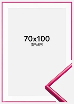 Ramme New Lifestyle Mørk Rosa 70x100 cm - Passepartout Hvid 60x90 cm