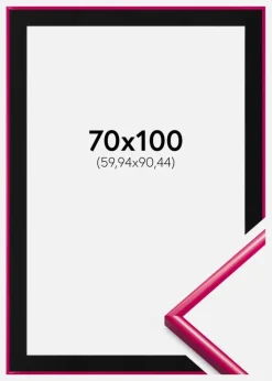 Ramme New Lifestyle Mørk Rosa 70x100 cm - Passepartout Sort 24x36 inches