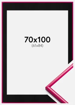 Ramme New Lifestyle Mørk Rosa 70x100 cm - Passepartout Sort 62x85 cm