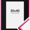 Ramme New Lifestyle Mørk Rosa 30x40 cm - Passepartout Sort 8x12 inches