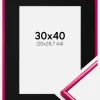 Ramme New Lifestyle Mørk Rosa 30x40 cm - Passepartout Sort 21x29,7 cm (A4)
