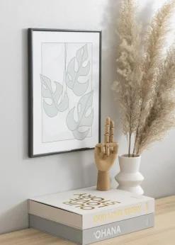 Ramme New Lifestyle Mørkegrå 50x70 cm - Passepartout Hvid 40x60 cm