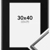 Ramme New Lifestyle Mørkegrå 30x40 cm - Passepartout Sort 21x30 cm