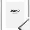 Ramme New Lifestyle Mørkegrå 30x40 cm - Passepartout Hvid 21x30 cm