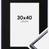 Ramme New Lifestyle Mørkelilla 30x40 cm - Passepartout Sort 20x30 cm