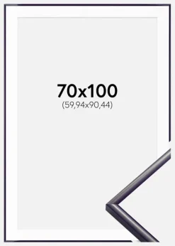 Ramme New Lifestyle Mørkelilla 70x100 cm - Passepartout Hvid 24x36 inches