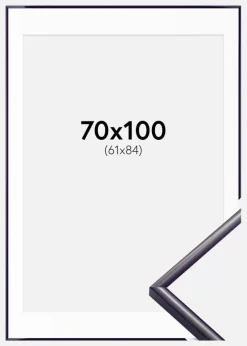 Ramme New Lifestyle Mørkelilla 70x100 cm - Passepartout Hvid 62x85 cm