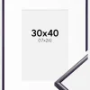 Ramme New Lifestyle Mørkelilla 30x40 cm - Passepartout Hvid 18x27 cm