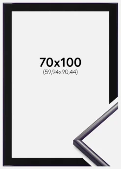 Ramme New Lifestyle Mørkelilla 70x100 cm - Passepartout Sort 24x36 inches