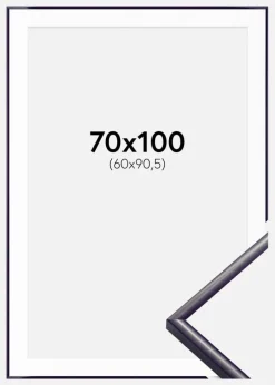 Ramme New Lifestyle Mørkelilla 70x100 cm - Passepartout Hvid 61x91,5 cm