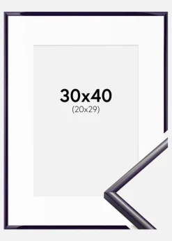 Ramme New Lifestyle Mørkelilla 30x40 cm - Passepartout Hvid 21x30 cm
