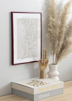 Ramme New Lifestyle Mørkerød 50x70 cm - Passepartout Hvid 42x59,4 cm (A2)