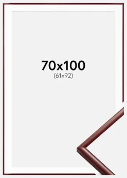 Ramme New Lifestyle Mørkerød 70x100 cm - Passepartout Hvid 62x93 cm