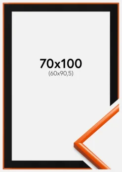 Ramme New Lifestyle Orange 70x100 cm - Passepartout Sort 61x91,5 cm