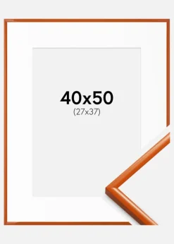 Ramme New Lifestyle Orange 40x50 cm - Passepartout Hvid 28x38 cm