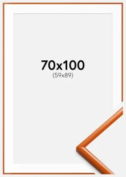 Ramme New Lifestyle Orange 70x100 cm - Passepartout Hvid 60x90 cm