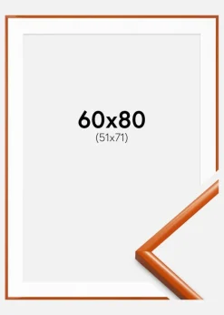 Ramme New Lifestyle Orange 60x80 cm - Passepartout Hvid 52x72 cm