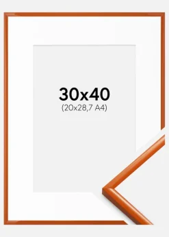 Ramme New Lifestyle Orange 30x40 cm - Passepartout Hvid 21x29,7 cm (A4)