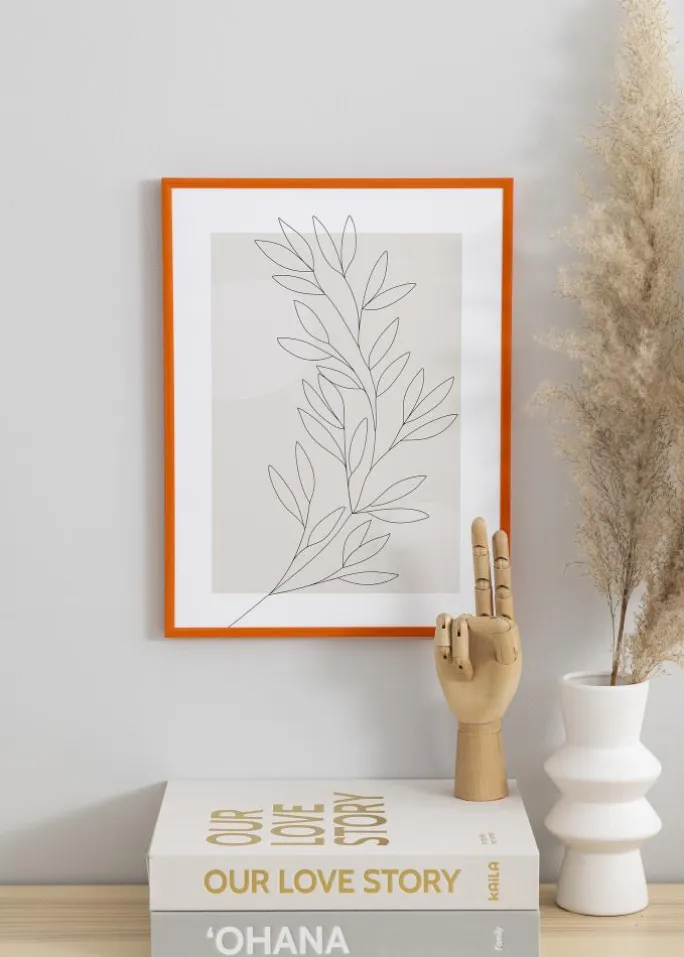 Ramme New Lifestyle Orange 70x100 cm - Passepartout Sort 62x85 cm