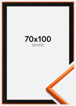 Ramme New Lifestyle Orange 70x100 cm - Passepartout Sort 62x93 cm