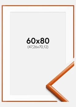 Ramme New Lifestyle Orange 60x80 cm - Passepartout Hvid 19x28 inches