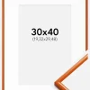 Ramme New Lifestyle Orange 30x40 cm - Passepartout Hvid 8x12 inches