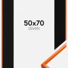 Ramme New Lifestyle Orange 50x70 cm - Passepartout Sort 33x56 cm