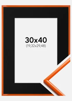 Ramme New Lifestyle Orange 30x40 cm - Passepartout Sort 8x12 inches