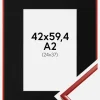 Ramme New Lifestyle Rød 42x59,4 cm (A2) - Passepartout Sort 25x38 cm