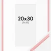Ramme New Lifestyle Rosa 20x30 cm - Passepartout Hvid 10x20 cm